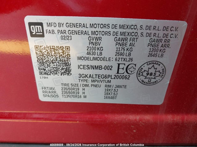 GMC Terrain Sle 2023 3GKALTEG6PL200062 Image 19