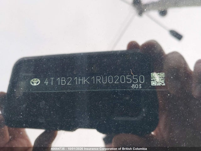 Продаж на аукціоні авто 2024 Toyota Camry Xle/se, vin: 4T1B21HK1RU020550, номер лоту: 40084735