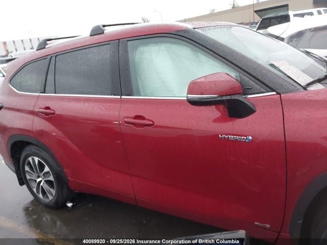 2021 Toyota Highlander Hybrid Xle მანქანა იყიდება აუქციონზე, vin: 5TDGBRCHXMS519235, აუქციონის ნომერი: 40089920