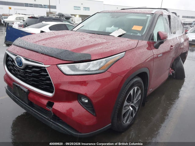2021 Toyota Highlander Hybrid Xle მანქანა იყიდება აუქციონზე, vin: 5TDGBRCHXMS519235, აუქციონის ნომერი: 40089920