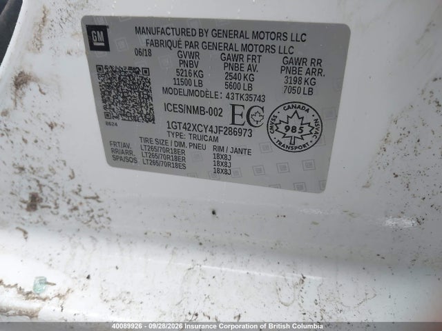 Продажа на аукционе авто 2018 Gmc Sierra K3500 Slt, vin: 1GT42XCY4JF286973, номер лота: 40089926
