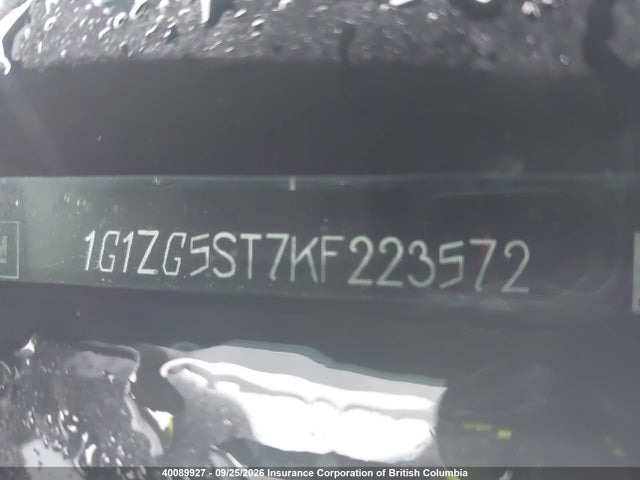 Продаж на аукціоні авто 2019 Chevrolet Malibu Rs, vin: 1G1ZG5ST7KF223572, номер лоту: 40089927
