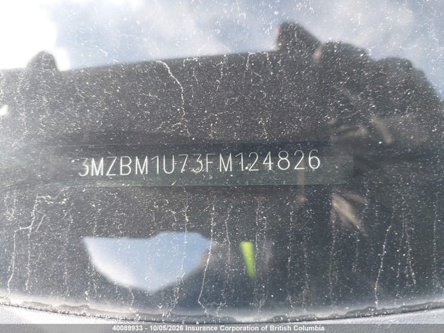 40089933 :رقم المزاد ، 3MZBM1U73FM124826 vin ، 2015 Mazda Mazda3 Gx مزاد بيع