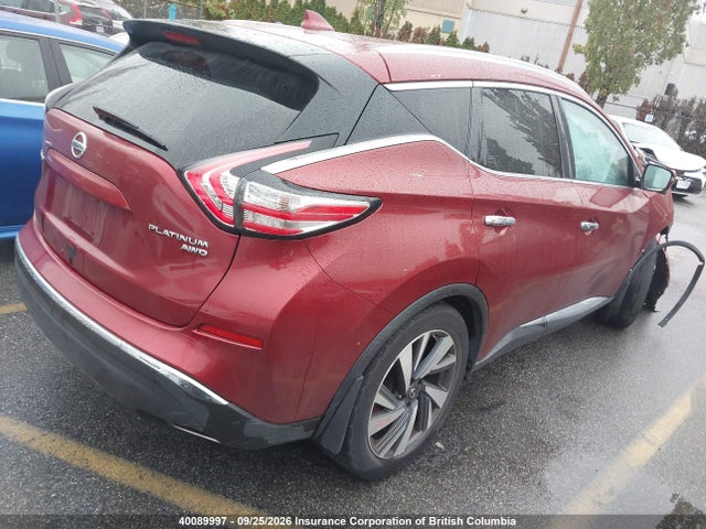 Продажа на аукционе авто 2017 Nissan Murano S/sl/sv/platinum, vin: 5N1AZ2MH3HN183104, номер лота: 40089997