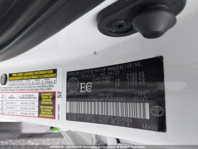 Toyota Camry 2023 4T1B21HK5PU019561 Image 9