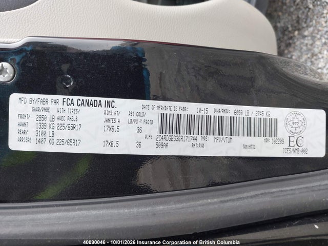 Продаж на аукціоні авто 2016 Dodge Grand Caravan Se, vin: 2C4RDGBG3GR171744, номер лоту: 40090046