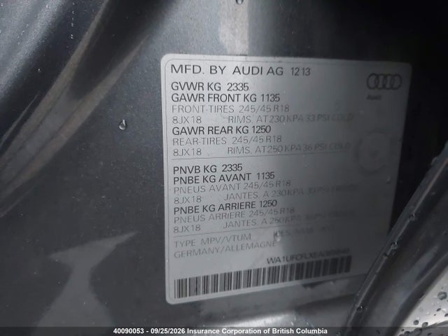 Продажа на аукционе авто 2014 Audi A4, vin: WA1UFCFLXEA089848, номер лота: 40090053