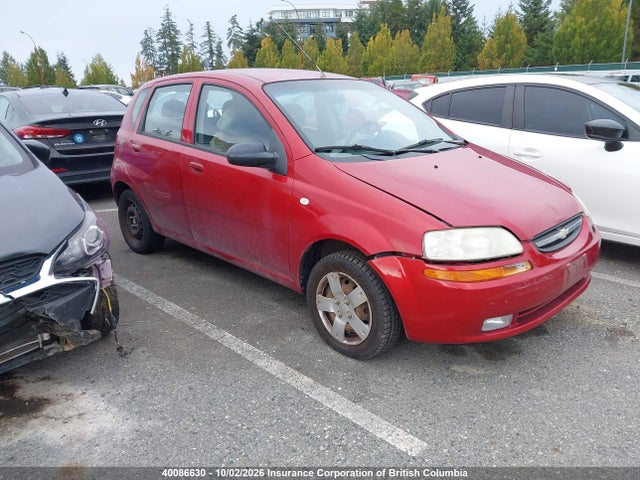 Aukcja sprzedaży 2006 Chevrolet Aveo Ls, vin: KL1TD69656B606927, numer aukcji: 40086630
