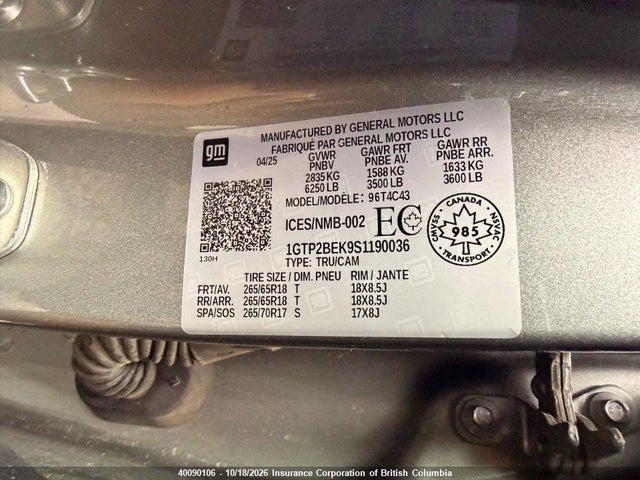 GMC Canyon Elevation 2025 1GTP2BEK9S1190036 Image 9