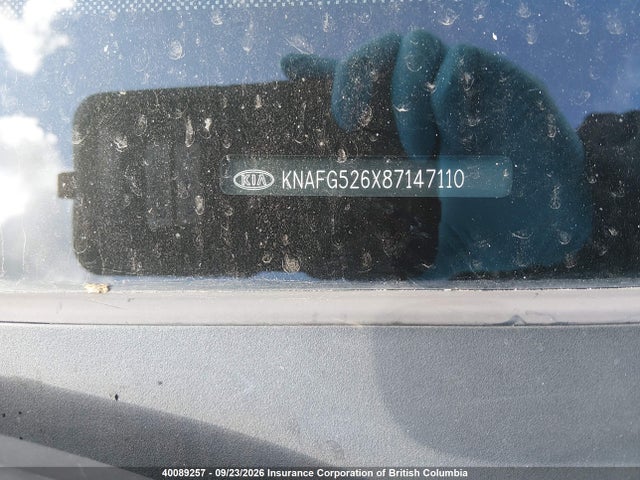 Aukcja sprzedaży 2008 Kia Rondo Lx/ex, vin: KNAFG526X87147110, numer aukcji: 40089257