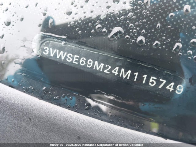 40090136 :رقم المزاد ، 3VWSE69M24M115749 vin ، 2004 Volkswagen Jetta مزاد بيع