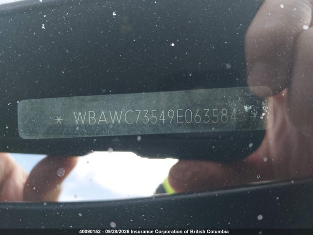 Продажа на аукционе авто 2009 Bmw 3-series, vin: WBAWC73549E063584, номер лота: 40090152