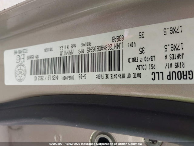 40090200 :رقم المزاد ، 1J4NT2GB4AD610245 vin ، 2010 Jeep Patriot Sport مزاد بيع