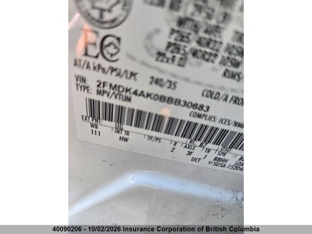 Продажа на аукционе авто 2011 Ford Edge, vin: 2FMDK4AK0BBB30683, номер лота: 40090206