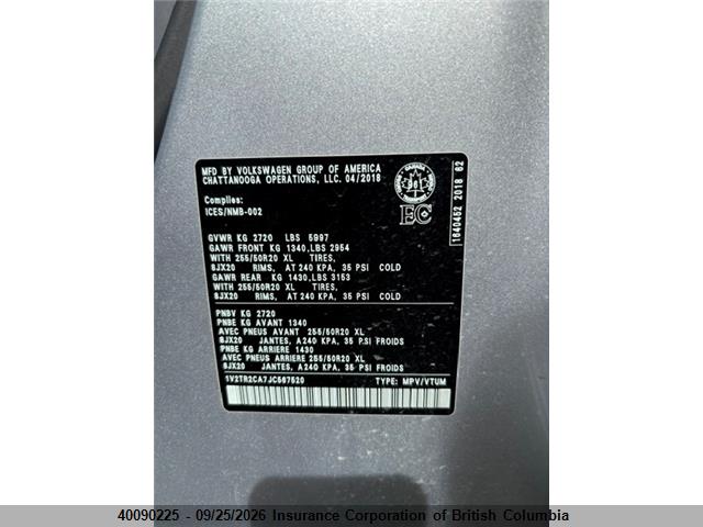 Volkswagen Atlas 2018 1V2TR2CA7JC567520 Image 6
