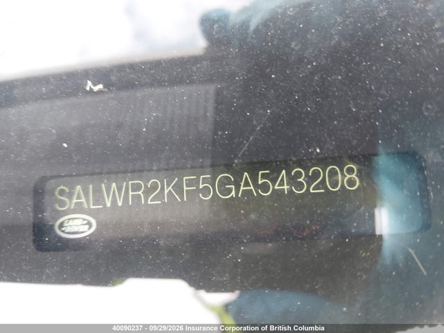 Продаж на аукціоні авто 2016 Land Rover Range Rover Sport Diesel Td6 Hse, vin: SALWR2KF5GA543208, номер лоту: 40090237