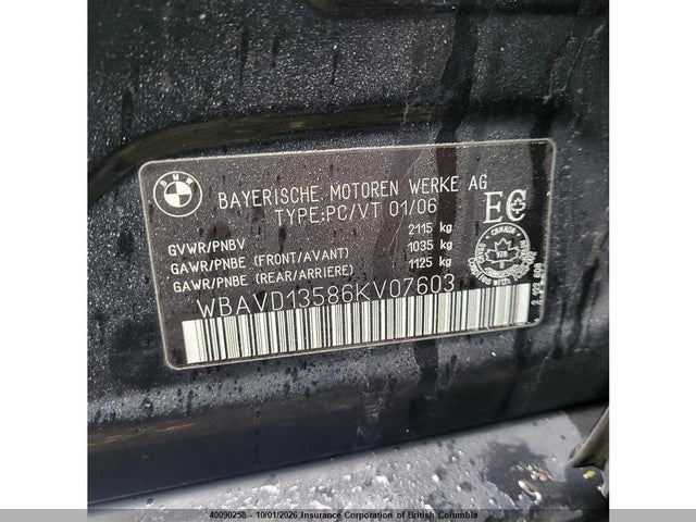 Продаж на аукціоні авто 2006 Bmw 325xi, vin: WBAVD13586KV07603, номер лоту: 40090258