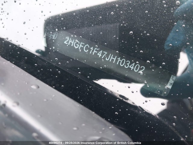 40090274 :رقم المزاد ، 2HGFC1F47JH103402 vin ، 2018 Honda Civic مزاد بيع