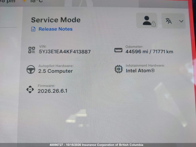 Продажа на аукционе авто 2019 Tesla Model 3, vin: 5YJ3E1EA4KF413887, номер лота: 40086727