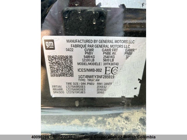 Продаж на аукціоні авто 2022 Gmc Sierra K3500 Denali, vin: 1GT49WEY3NF285919, номер лоту: 40090289