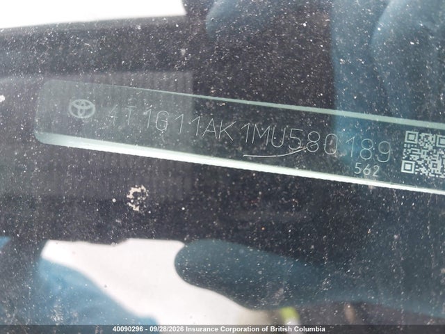 4T1G11AK1MU580189 Toyota Camry