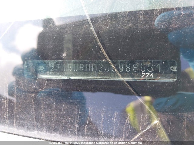 Aukcja sprzedaży 2018 Toyota Corolla L/le/xle/se/xse, vin: 2T1BURHE2JC988651, numer aukcji: 40087456