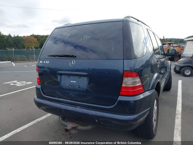 Aukcja sprzedaży 2000 Mercedes-benz Ml 430 4matic, vin: 4JGAB72E4YA172680, numer aukcji: 40090360