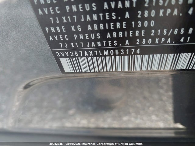 Aukcja sprzedaży 2020 Volkswagen Tiguan Se/sel, vin: 3VV2B7AX7LM053174, numer aukcji: 40083345