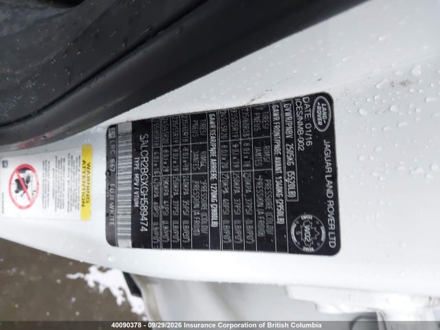 SALCR2BGXGH589474 Land Rover Discovery Sport Hse