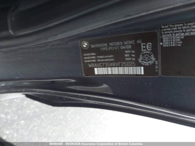 Продажа на аукционе авто 2008 Bmw 135i, vin: WBAUC735X8VF25025, номер лота: 40090400