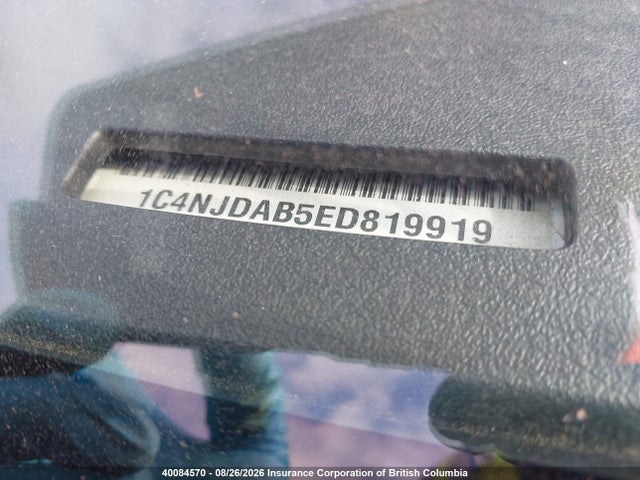 2014 Jeep Compass Sport მანქანა იყიდება აუქციონზე, vin: 1C4NJDAB5ED819919, აუქციონის ნომერი: 40084570