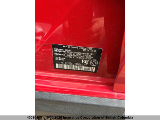 Продаж на аукціоні авто 2021 Subaru Crosstrek Sport, vin: JF2GTHSC8MH685997, номер лоту: 40090408