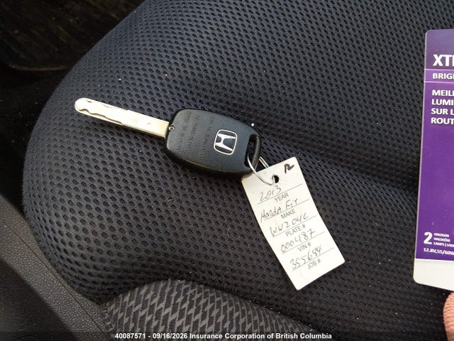 40087571 :رقم المزاد ، LUCGE8G76D3000487 vin ، 2013 Honda Fit Sport مزاد بيع