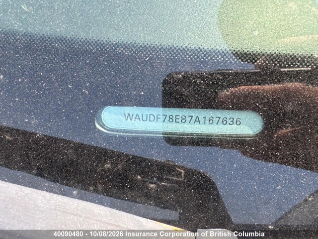 40090480 :رقم المزاد ، WAUDF78E87A167636 vin ، 2007 Audi A4 مزاد بيع