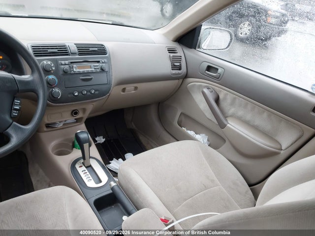 2001 Honda Civic მანქანა იყიდება აუქციონზე, vin: 2HGES16601H930870, აუქციონის ნომერი: 40090520