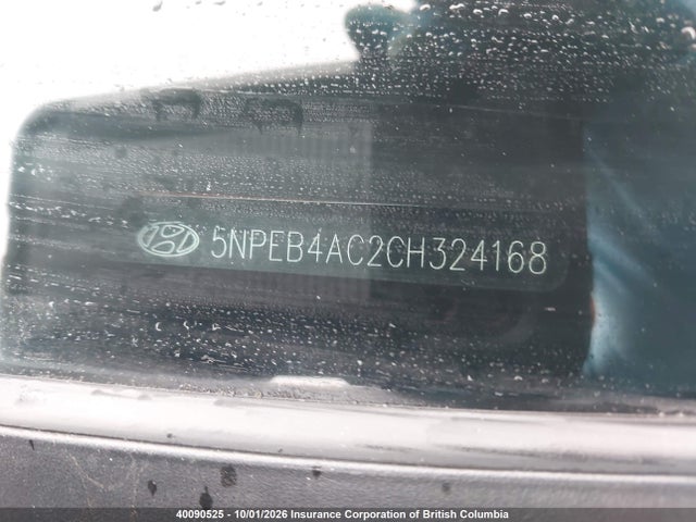 Aukcja sprzedaży 2012 Hyundai Sonata Gls, vin: 5NPEB4AC2CH324168, numer aukcji: 40090525
