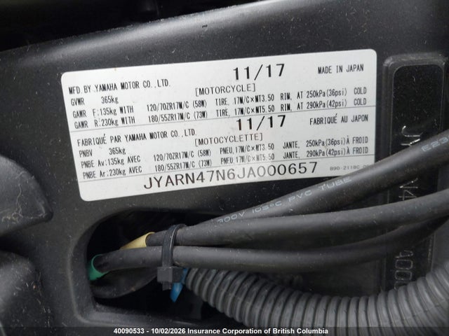 Yamaha XSR900 2018 JYARN47N6JA000657 Image 10