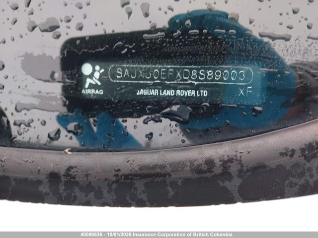 40090536 :رقم المزاد ، SAJXJ0EFXD8S89003 vin ، 2013 Jaguar Xf مزاد بيع