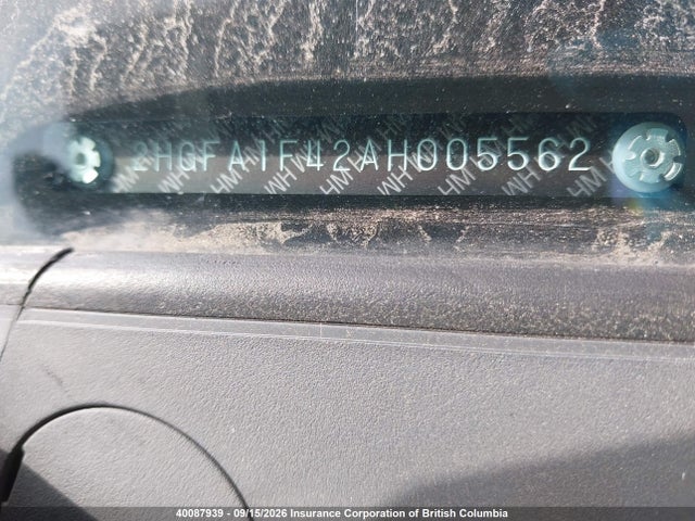 40087939 :رقم المزاد ، 2HGFA1F42AH005562 vin ، 2010 Honda Civic Dx-g مزاد بيع