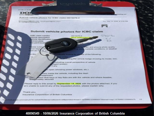 Продаж на аукціоні авто 2008 Ford Escape Xlt, vin: 1FMCU93108KA61404, номер лоту: 40090549