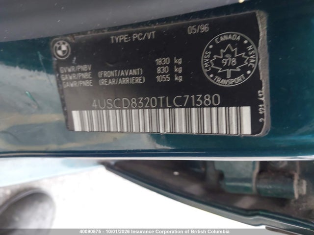 Продаж на аукціоні авто 1996 Bmw 318i, vin: 4USCD8320TLC71380, номер лоту: 40090575