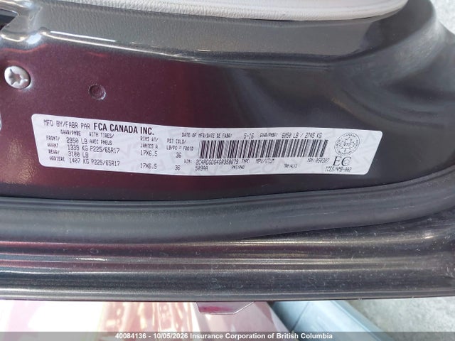 Продаж на аукціоні авто 2016 Dodge Grand Caravan Crew, vin: 2C4RDGDG4GR358679, номер лоту: 40084136