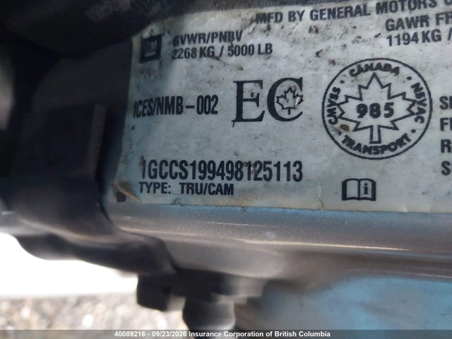 2009 Chevrolet Colorado მანქანა იყიდება აუქციონზე, vin: 1GCCS199498125113, აუქციონის ნომერი: 40089216