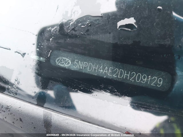 2013 Hyundai Elantra Gl მანქანა იყიდება აუქციონზე, vin: 5NPDH4AE2DH209129, აუქციონის ნომერი: 40090649