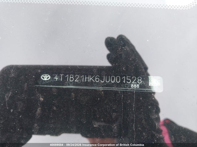 40089584 :رقم المزاد ، 4T1B21HK6JU001528 vin ، 2018 Toyota Camry Hybrid/le/xle/se مزاد بيع