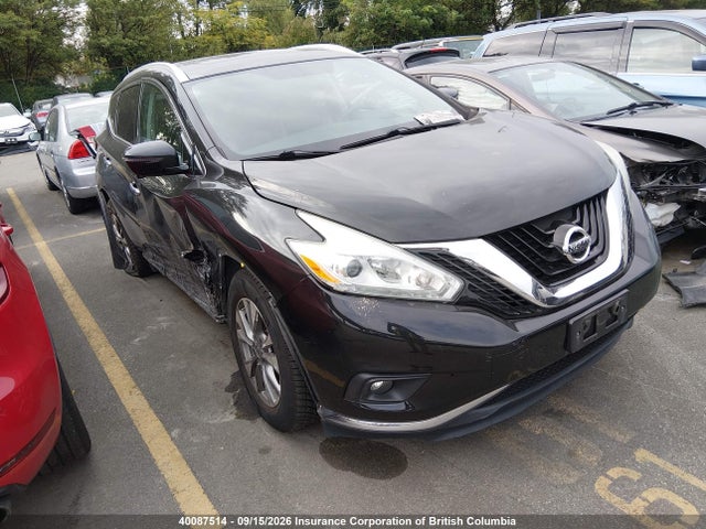 40087514 :رقم المزاد ، 5N1AZ2MH8GN122149 vin ، 2016 Nissan Murano S/sl/sv/platinum مزاد بيع