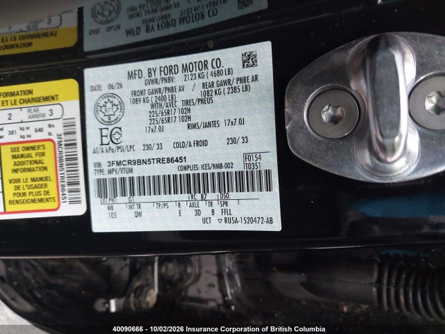 Ford Bronco Sport Big Bend 2026 3FMCR9BN5TRE86451 Image 9