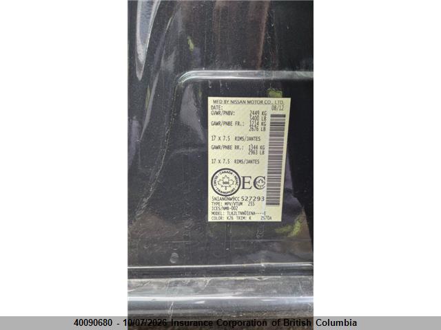40090680 :رقم المزاد ، 5N1AN0NW9CC527293 vin ، 2012 Nissan Xterra Off Road/s/se مزاد بيع