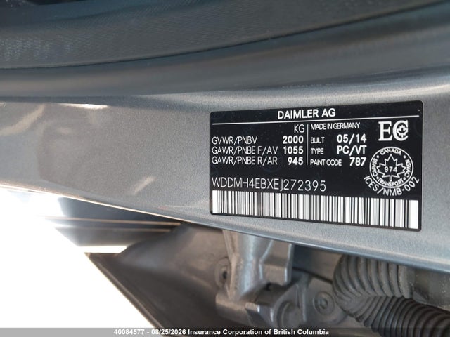 Auction sale of the 2014 Mercedes-benz B250, vin: WDDMH4EBXEJ272395, lot number: 40084577