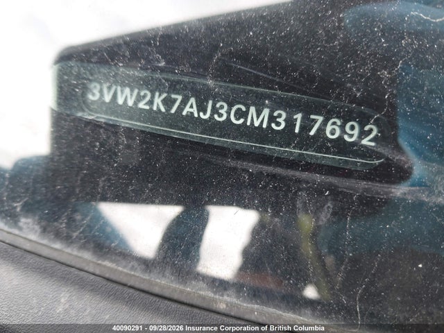 Aukcja sprzedaży 2012 Volkswagen Jetta S, vin: 3VW2K7AJ3CM317692, numer aukcji: 40090291
